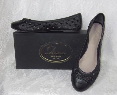 BALLET PLANOS CUERO NEGRO MÁS SUAVE MODELO STARR DE DELMAN NY 7 Foto 1 de 4