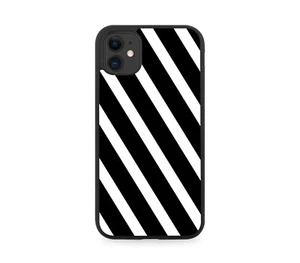Black and White Stripe Pattern Rubber Phone Case Cover Stripes Lines & I896 - Picture 1 of 2