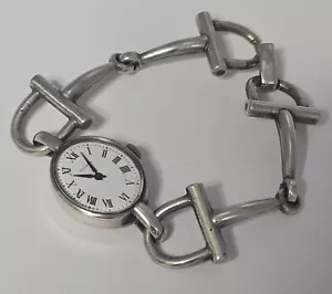 DUGENA Armbanduhr 835 Silber Handaufzug /Pferdegebiss Armband Andreas Daub 19cm - Bild 1 von 10