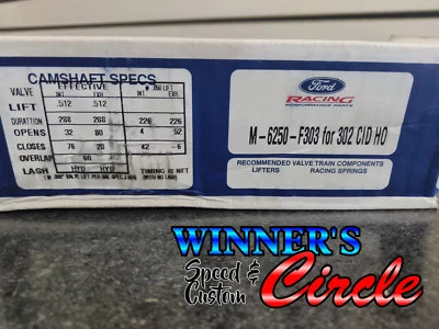 Tapón de rodillo hidráulico del árbol de levas Ford Racing M-6250-F303 para Windsor de bloque pequeño Foto 1 de 4