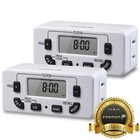 2x Indoor 7 Day 24hr Programmable Digital Wall Outlet Light Timer Plug In Switch