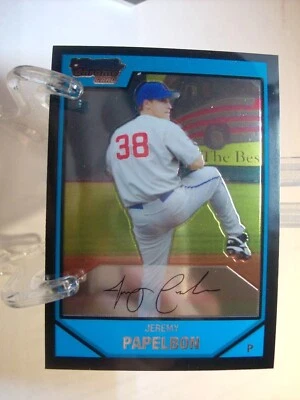 2007 Bowman Chrome Prospects Baseball Card   #BC6 Jeremy Papelbon  (91552) - Image 1 of 2