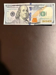 $100 Dollar Series 2009 A STAR NOTE - Very Good Condition LA06707453* - Picture 1 of 4