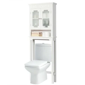3-Tier Over Toilet Bathroom Cabinet Space Saver Storage 3-Shelves Organizer Rack - Picture 1 of 11