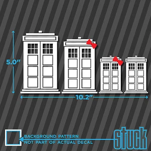 Tardis Family Set - 10.2"x5.0" - vinyl decal sticker doctor who stick figure - Bild 1 von 1