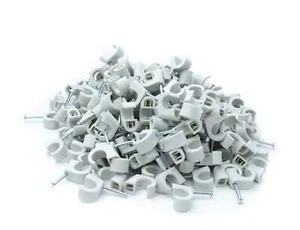 SYSTEM-S Expressschellen 230 X Set Nail Cable Bells 10 MM Clip IN Grey - Afbeelding 1 van 5