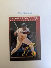1995 Tombstone Pizza Cecil Fielder #8 Detroit Tigers Free Ship