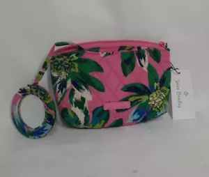 NWT Vera Bradley Mirror Cosmetic TROPICAL PARADISE 15222-J26 Satin Lined Zip Top - Picture 1 of 8