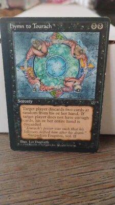 HYMN TO TOURACH Magic the Gathering MTG 1994 Sorcery MIS-CUT Trading Card TCG - Image 1 of 2
