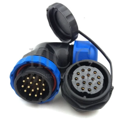 SD28 16 Pin Waterproof Aviation Cable Connector IP67,Panel Mount CNC Connector - Image 1 of 4