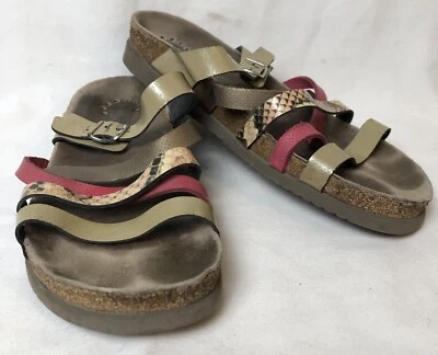 Sandalias Mephisto sin cordones con tiras talla 10 multicolor cuero hebilla confort boho Foto 1 de 4