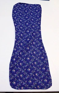 Handmade Baby Burp Cloth Blue Flowers Contoured - Picture 1 of 4