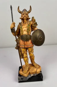 Vintage Viking Warrior Figure Figurine Einar Statue - Picture 1 of 7