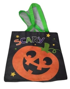 Bolsa de truco o trato de Halloween Scary Pumpkin bolsa reutilizable ligera 12x13 pulgadas - Imagen 1 de 4