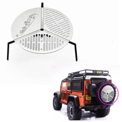 Stainless Steel Spare Tire Cover DIY for TRX-4 TRX-6 SCX10 III 1/10 RC Car - Image 1 of 4