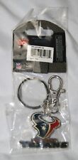 houston texans logo key ring w/ clip officially licensed