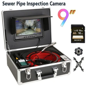 9" Monitor Kanal Rohr Inspektion Kamera Industrie Rohrleitung Endoskop DVR Video - Bild 1 von 22