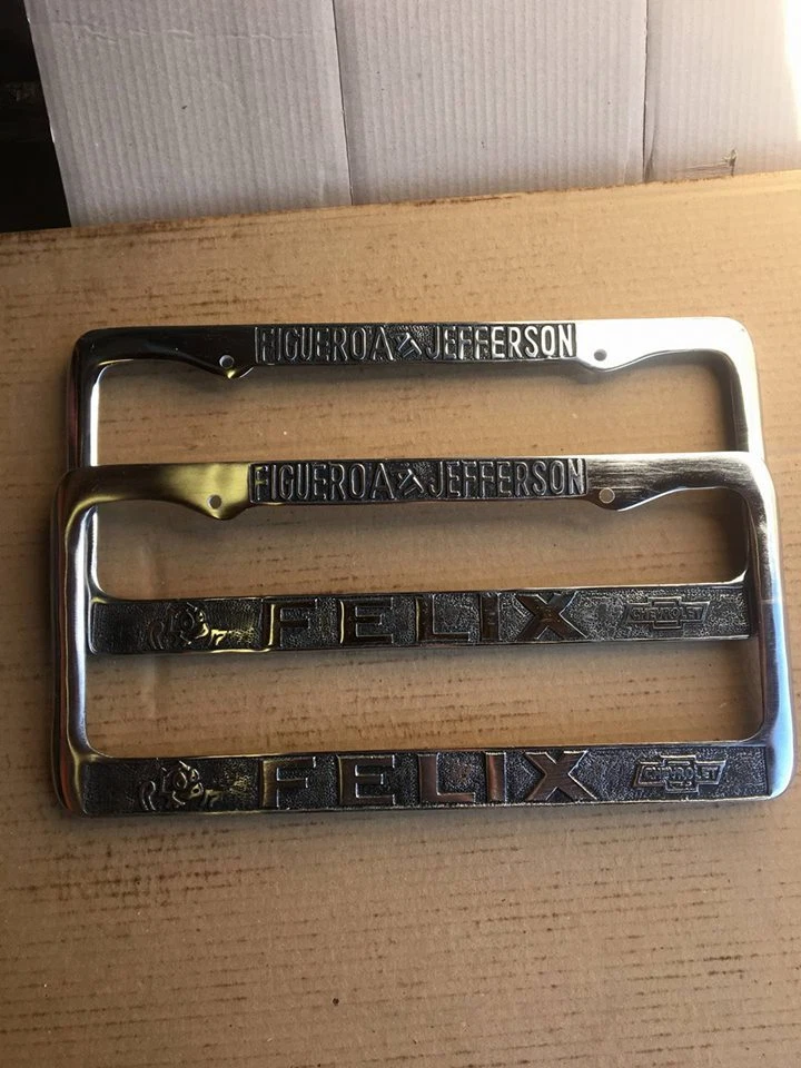 FELIX 雪佛兰前后车牌框架套装框架复古风格 — 第 1/1 张图片