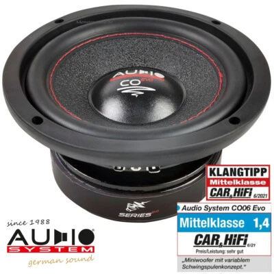 AUDIO SYSTEM CO 06 EVO 240 Watt 4 Ohm 16,5m Subwoofer Mini Auto Woofer 165mm - Bild 1 von 4