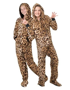 Cheetah Spots Kids Hoodie Chenille One Piece - Picture 1 of 4