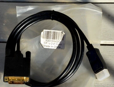 6 Feet Gold Plated DisplayPort DP to DVI-D Male Dual Link Cable Adapter 1080p - Image 1 of 4