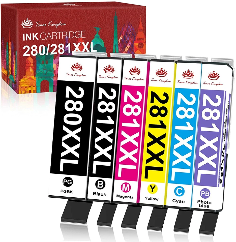 Toner Kingdom TS6120 Black/Cyan/Magenta/PGBK/Yellow Ink Cartridge