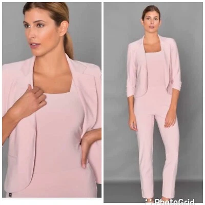 Joseph Ribkoff Lilac Short Jacket Open Front 3/4 Ruched Sleeves  Size 8  NWT - Image 1 of 4