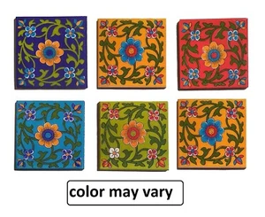 Ceramic Tiles Wall Flooring 4" X 4" Inch Set of 6 Tiles(Multi-Color) - Picture 1 of 6