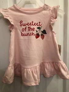 BABY GIRLS SIZE 0-3 M SLEEVELESS DRESS GARANIMALS PINK SWEETEST OF THE BUNCH - Picture 1 of 4