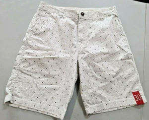 NWT "Blue Gear" Mens Size 30 (30x8) White Summer Chino Shorts w/ Dots Casual - Picture 1 of 6