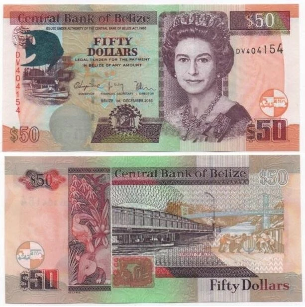 Belice _ 50 dólares 2016 UNC P. 70f Lviv-Zp Foto 1 de 1