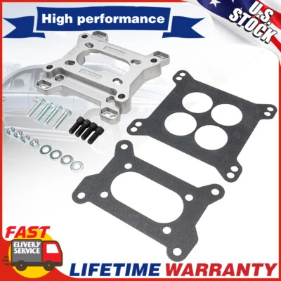 Adaptador de carburador 1933 2bbl-4bbl kit 4 pernos 2 barriles a 4 barriles de aluminio Foto 1 de 4