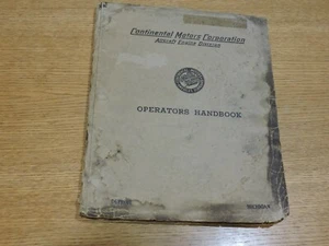 Continental A-50 4&5 A-65 1&3 5 A-75 3 AIRCRAFT MOTORS OPERATORS HANDBOOK 1939 - Picture 1 of 6