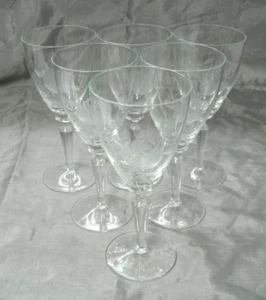 Vtg Toscany ROSEMONDE Set of 6~7-7/8" Water Goblets Crystal Stemware Lovely HTF - Picture 1 of 6