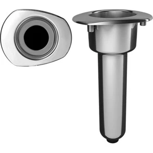 Mate Series 0° Boat Rod Cup Fishing Pole Holder Stainless Steel Drain Oval Top - Picture 1 of 1