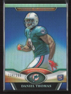 2011 Topps Platinum #44 Daniel Thomas Blue Refractors #/299 Miami Dolphins (JT) - Image 1 of 2