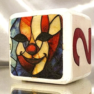 Joker's Joy - Playful Strategy Unfolds - Backgammon Doubling Cube 36mm - Picture 1 of 9