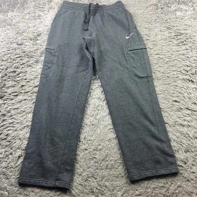 Nike Pants Mens Medium Gray Cargo Pockets Swoosh Athletic Sweatpants 586385 - Image 1 of 4