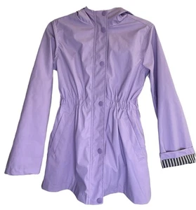 Urban Republic Girls Lavender Hooded Rain Jacket L (14/16) Waterproof Coat Cute! - Picture 1 of 5