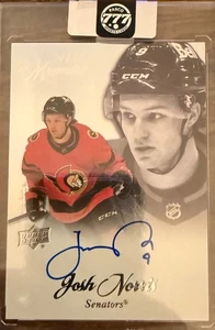 2020-21 UD Clear Cut NHL Memoirs Auto Josh Norris #M-JN Ottawa Senators - Picture 1 of 2