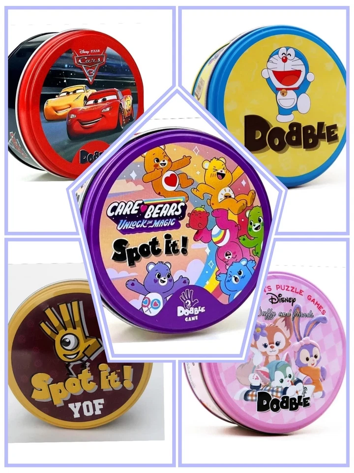 neu OVP Dobble Spot it! 🤎 karten spiel cars ❤️ 3 care bears 💜 duffy 🩷 disney - Bild 1 von 1