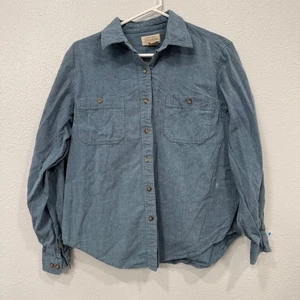 Camisa St Johns Bay Azul Cambray Abotonada Manga Larga Dos Bolsillos Talla Grande - Imagen 1 de 8