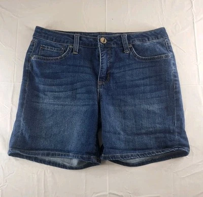 Pantalones Cortos Para Mujer Seven7 Talla 8 Azul Denim Fin de Semana Lavado Oscuro  Foto 1 de 4