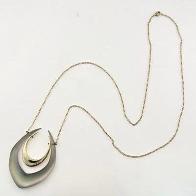 Collar Alexis Bittar Lucite Translúcido Doble Herradura Verde Púrpura Dorado Foto 1 de 4