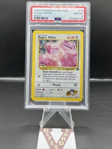 Pokemon 2000 Gym Challenge - KOGA'S DITTO HOLO UNLIMITED 10/132 PSA 8 NM-MT - Picture 1 of 5