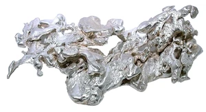 107,7 Gramm 3,80 Oz 3 1/10 x 1 3/5 x 9/10 Zoll gegossenes Silbernugget ES1373T/81125 - Bild 1 von 4