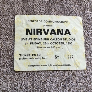Nirvana  ticket Edinburgh Calton Studios 26/10/90 #227 - Picture 1 of 1