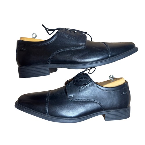 Scarpe eleganti Clarks Tilden da uomo in pelle con punta a cappuccio nuove senza etichette taglia 11W