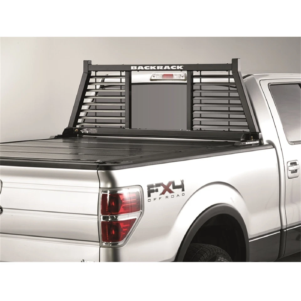 BackRack Black Powder Coat Half Louvered Rack for F-250 F-350 Super Duty 147LV - Imagem 1 de 4