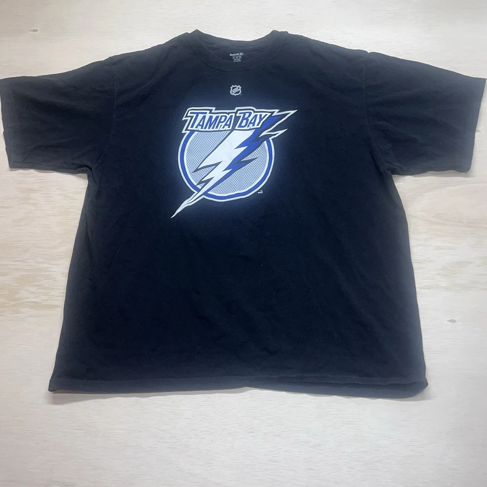 Camiseta deportiva Tampa Bay Lightning Vincent Lecavalier negra para hombre 2XL Reebok NHL NUEVA CON ETIQUETAS Foto 1 de 4